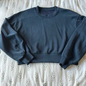 lululemon Soft Ambition Cropped Pullover true navy size 2